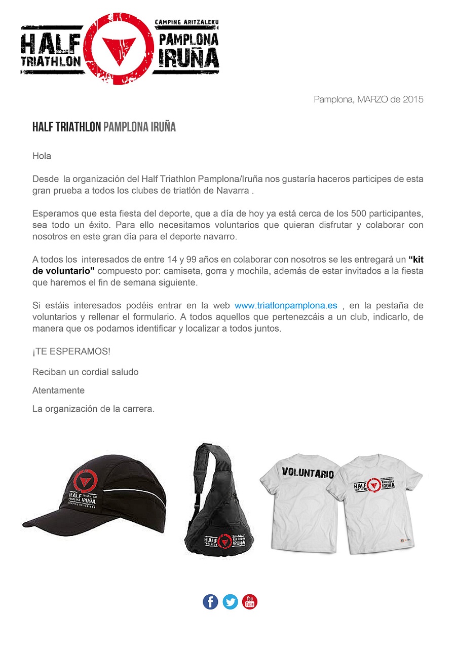 &iquest;Quieres colaborar en el Half Triathlon Pamplona/Iru&ntilde;a?